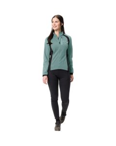 Giacca VAUDE Posta Softshell A MANICHE LUNGHE Termica e Antivento Donna Ciclismo Verde Acqua