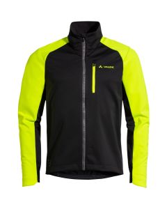 Giacca Uomo VAUDE Posta Softshell A MANICHE LUNGHE Termica e Antivento Ciclismo Nero Giallo Fluo