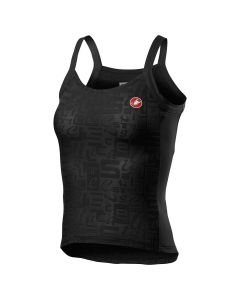 Top Castelli Canotta Smanicata Donna Promessa Jaquard Nero