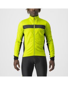 Giubbino Gore WindStopper Castelli Raddoppia 3 Nero Light Giallo Fluo Termico